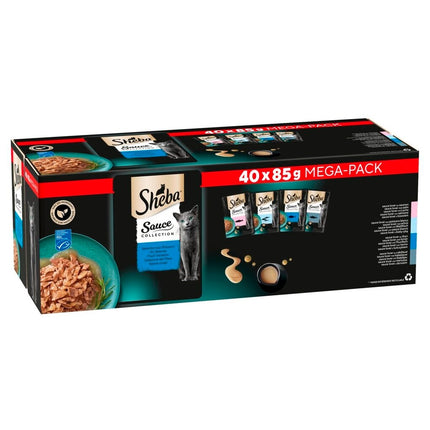 Sheba Nat Kattenvoer Sauce Collection Vis Selectie in Saus (40 x 85 Gram)