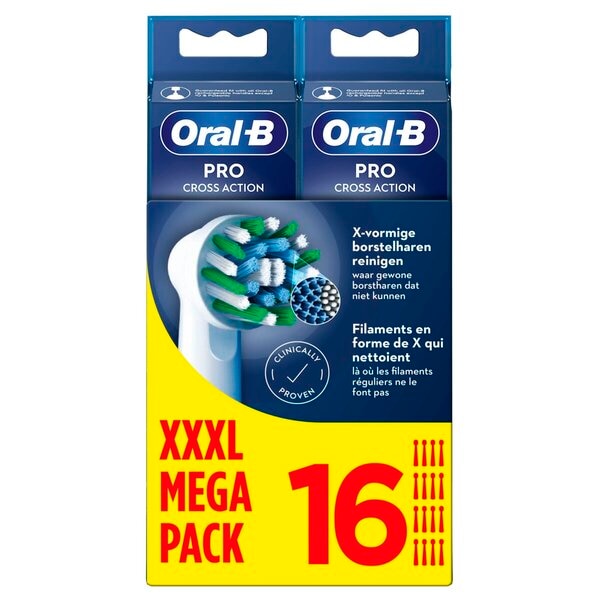 Oral-B Cross Action Opzetborstels (16 Stuks) - van Oral B - Nu verkrijgbaar bij Mijn Voordeelshop!