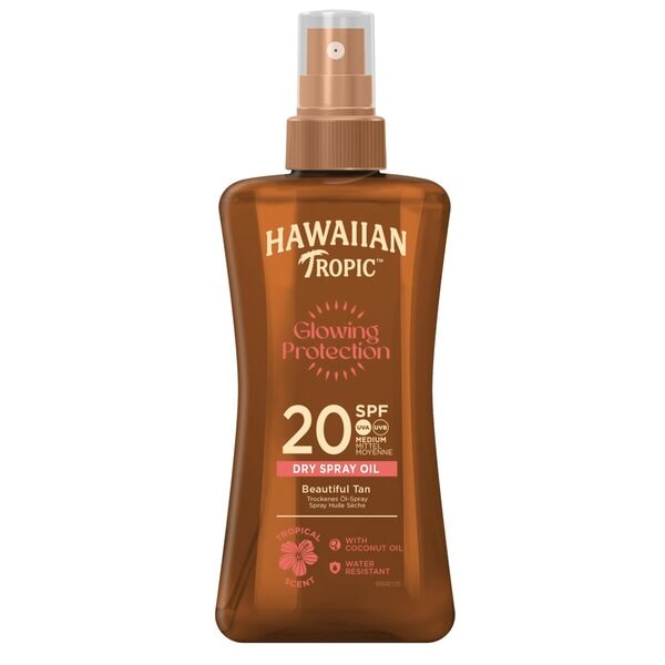Hawaiian Tropic Glowing Protection SPF20 Dry Spray Oil (200 ml) - van Hawaiian Tropic - Nu verkrijgbaar bij Mijn Voordeelshop!