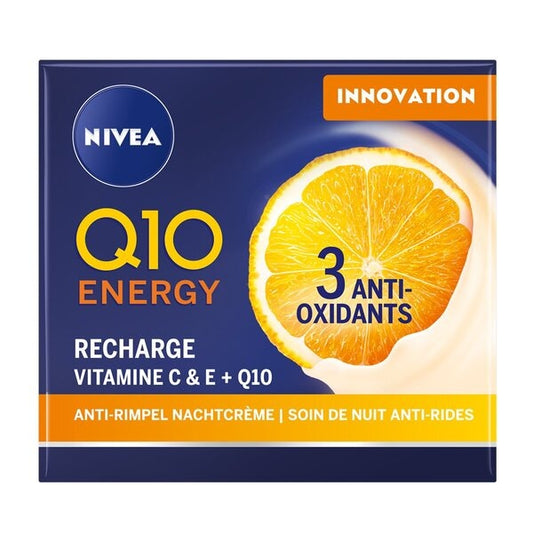 Nivea Q10 Energy Recharge Anti-rimpel Nachtcrème (50 ml) - van Nivea - Nu verkrijgbaar bij Mijn Voordeelshop!