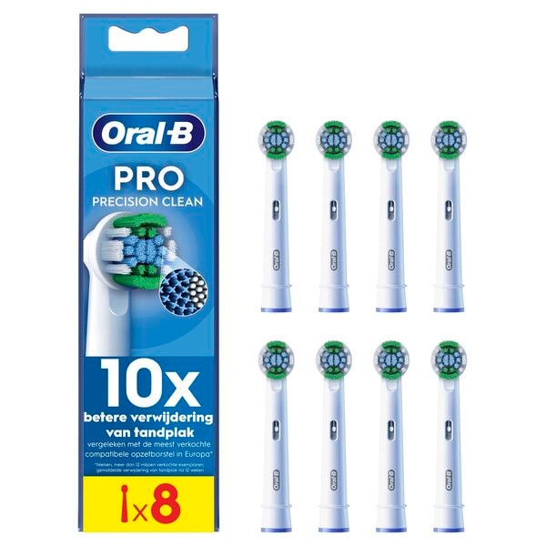 Oral-B Pro Precision Clean Opzetborstels 8 Stuks - van Oral B - Nu verkrijgbaar bij Mijn Voordeelshop!