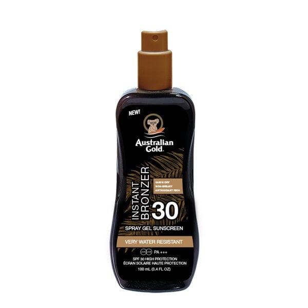 Australian Gold Bronzer SPF30 Spray Gel (100 ml) - van Australian Gold - Nu verkrijgbaar bij Mijn Voordeelshop!