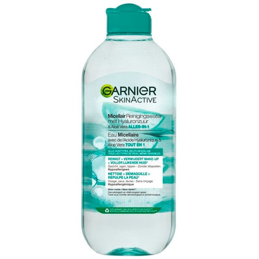 Garnier SkinActive Hyaluronzuur & Aloë Vera Micellair Reinigingswater (400 ml) - van Garnier - Nu verkrijgbaar bij Mijn Voordeelshop!