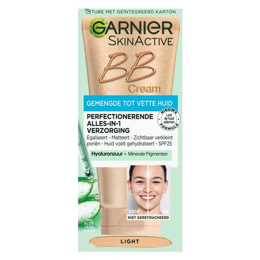 Garnier SkinActive Gemengde tot Vette Huid Light BB Cream (50 ml) - van Garnier - Nu verkrijgbaar bij Mijn Voordeelshop!