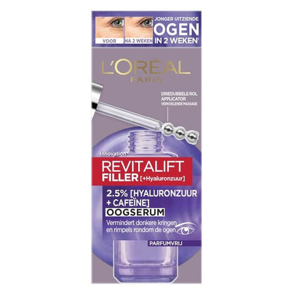 L'Oréal Paris Revitalift Filler Oogserum (20 ml) - van L'Oréal Paris - Nu verkrijgbaar bij Mijn Voordeelshop!
