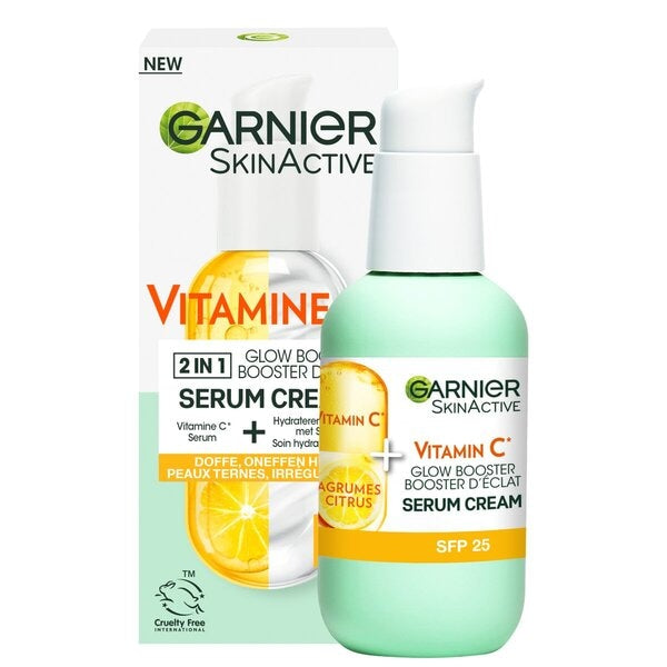 Garnier SkinActive Vitamine C Glow Booster Serum Cream (50 ml) - van Garnier - Nu verkrijgbaar bij Mijn Voordeelshop!