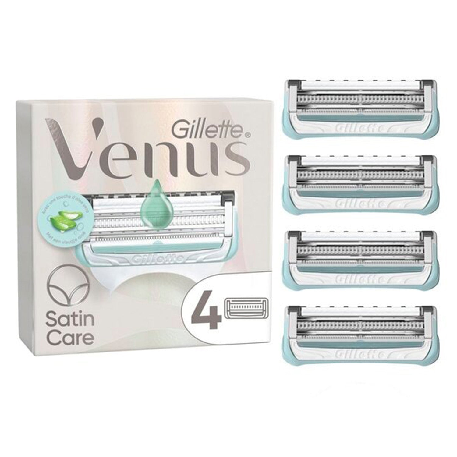 Gillette Venus Satin Care Huid & Schaamhaar Scheermesjes (4 Stuks) - van Gillette - Nu verkrijgbaar bij Mijn Voordeelshop!