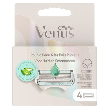 Gillette Venus Satin Care Huid & Schaamhaar Scheermesjes (4 Stuks) - van Gillette - Nu verkrijgbaar bij Mijn Voordeelshop!