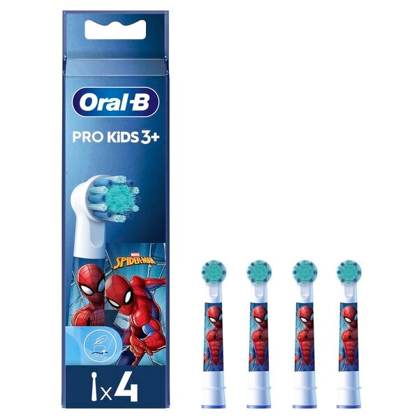 Oral-B Spiderman Kids Opzetborstels (4 Opzetborstels) - van Oral B - Nu verkrijgbaar bij Mijn Voordeelshop!