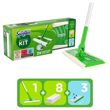 Swiffer Vloerreiniger Dry & Wet Starterskit - van Swiffer - Nu verkrijgbaar bij Mijn Voordeelshop!