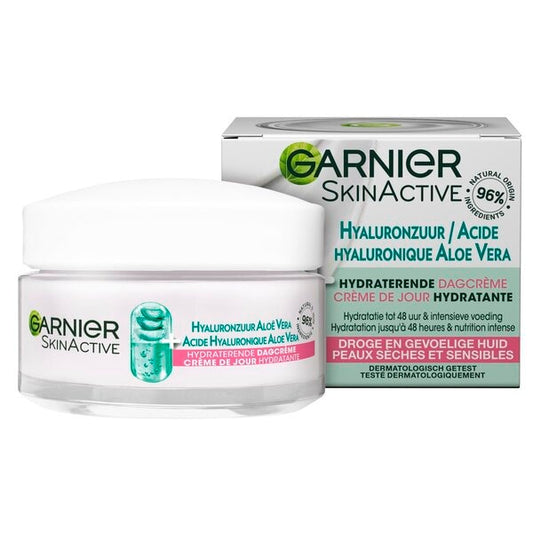 Garnier SkinActive Hyaluronzuur en Aloë Vera Hydraterende Dagcrème (50 ml) - van Garnier - Nu verkrijgbaar bij Mijn Voordeelshop!