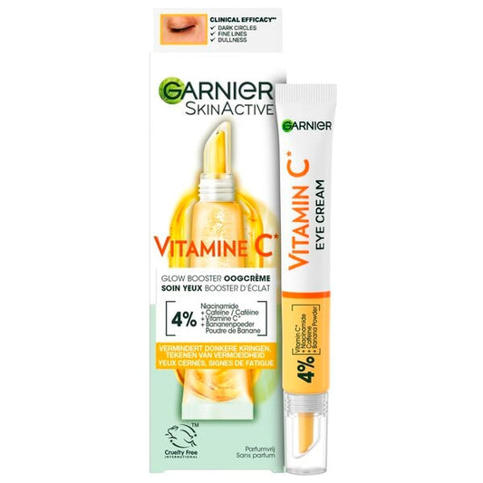 Garnier SkinActive Vitamine C Glow Booster Oogcrème (15 ml) - van Garnier - Nu verkrijgbaar bij Mijn Voordeelshop!