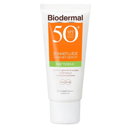 Biodermal SPF50+ Matterende Zonnefluïde Gezicht (40 ml) - van Biodermal - Nu verkrijgbaar bij Mijn Voordeelshop!