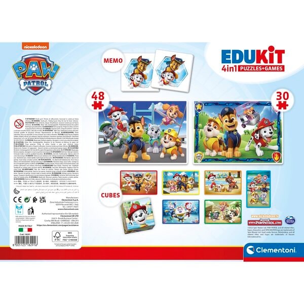 Clementoni Edukit 4-in-1 Paw Patrol Puzzelset - van Clementoni - Nu verkrijgbaar bij Mijn Voordeelshop!