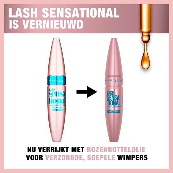 Maybelline New York Lash Sensational Waterproof Volume Mascara (9.4 ml) - van Maybelline New York - Nu verkrijgbaar bij Mijn Voordeelshop!