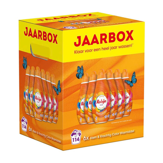 Robijn Klein & Krachtig Classics Color Vloeibaar Wasmiddel Jaarbox (114 Wasbeurten) - van Robijn - Nu verkrijgbaar bij Mijn Voordeelshop!