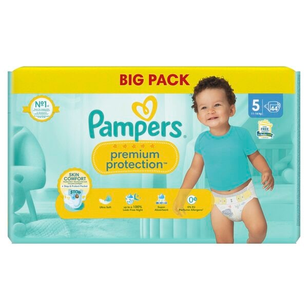 Pampers Premium Protection Maat 5 Luiers (44 Stuks) - van Pampers - Nu verkrijgbaar bij Mijn Voordeelshop!