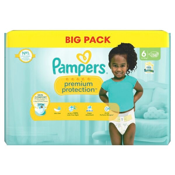 Pampers Premium Protection Maat 6 Luiers (38 Stuks) - van Pampers - Nu verkrijgbaar bij Mijn Voordeelshop!