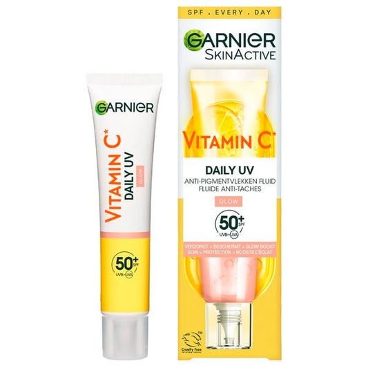 Garnier SkinActive Vitamin C* Daily Uv Anti-Pigmentvlekken Glow Fluid (40 ml) - van Garnier - Nu verkrijgbaar bij Mijn Voordeelshop!