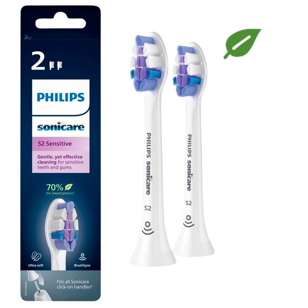 Philips Sonicare Optimal Sensitive HX6052/10 Opzetborstels (wit, 2 stuks)