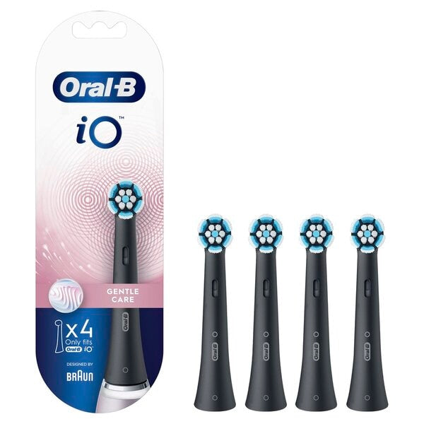 Oral-B iO Gentle Care Opzetborstels Zwart (4 Stuks) - van Oral B - Nu verkrijgbaar bij Mijn Voordeelshop!