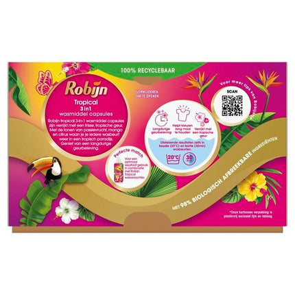 Robijn Tropical 3-in-1 Wascapsules (15 Wasbeurten) - van Robijn - Nu verkrijgbaar bij Mijn Voordeelshop!