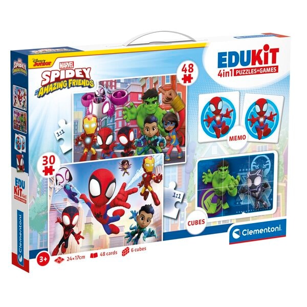 Clementoni Edukit 4-In-1 Spidey Puzzel - van Clementoni - Nu verkrijgbaar bij Mijn Voordeelshop!