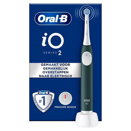 Oral-B iO series 2 Clean & Care Elektrische Tandenborstel Groen - van Oral B - Nu verkrijgbaar bij Mijn Voordeelshop!