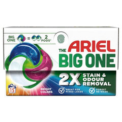 Ariel The Big One Bright Colors Wasmiddelcapsules (15 Stuks) 1 Doosje - van Ariel - Nu verkrijgbaar bij Mijn Voordeelshop!