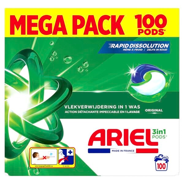 Ariel Original 3-in-1 Pods (100 Wasbeurten)