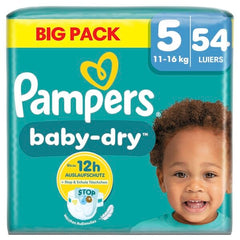 Pampers Baby-Dry Maat 5 Luiers (11-16kg) - 54 stuks - van Pampers - Nu verkrijgbaar bij Mijn Voordeelshop!
