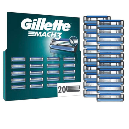 Gillette Mach3 Scheermesjes (20 Stuks) - van Gillette - Nu verkrijgbaar bij Mijn Voordeelshop!
