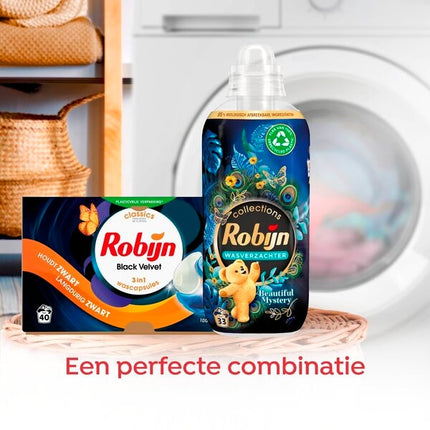 Robijn Classics Black Velvet 3-in-1 Wascapsules (3x40 Wasbeurten) (120 Pods) - van Robijn - Nu verkrijgbaar bij Mijn Voordeelshop!