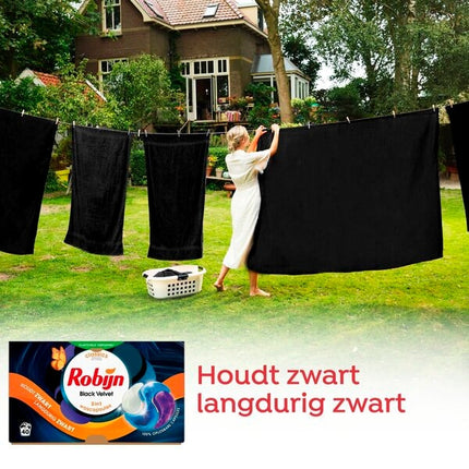 Robijn Classics Black Velvet 3-in-1 Wascapsules (3x40 Wasbeurten) (120 Pods) - van Robijn - Nu verkrijgbaar bij Mijn Voordeelshop!