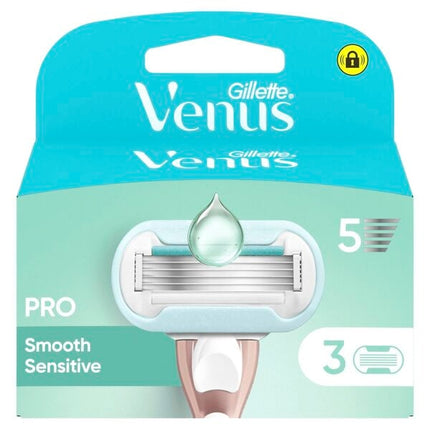Gillette Venus Pro Smooth Sensitive Navulmesjes (3 Stuks) - van Gillette - Nu verkrijgbaar bij Mijn Voordeelshop!