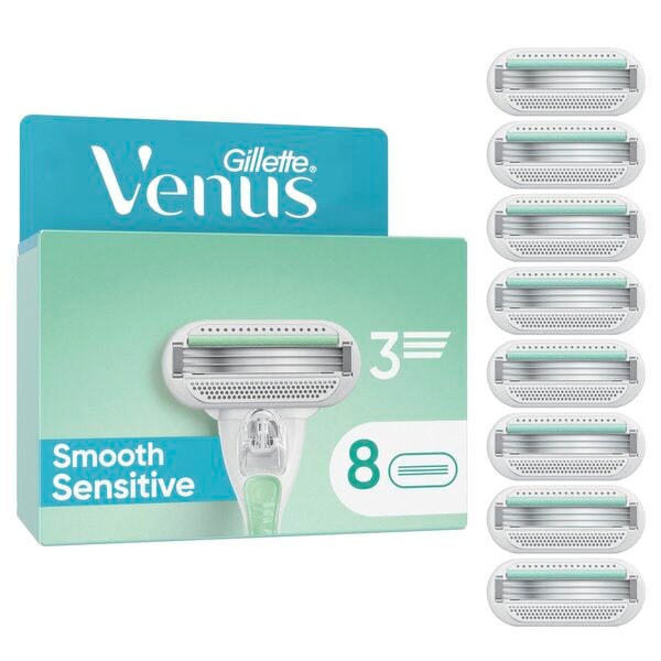 Gillette Venus Smooth Sensitive Scheermesjes (8 Stuks) - van Gillette - Nu verkrijgbaar bij Mijn Voordeelshop!