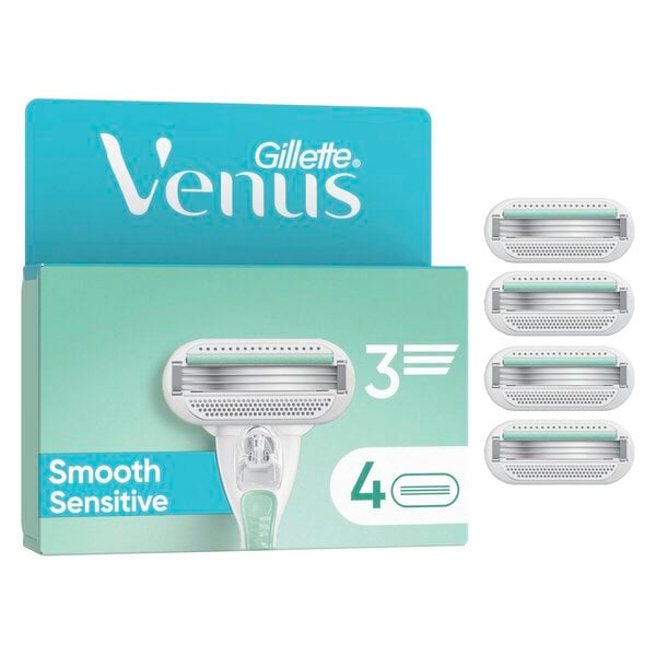 Gillette Venus Smooth Sensitive Scheermesjes (4 Stuks) - van Gillette - Nu verkrijgbaar bij Mijn Voordeelshop!