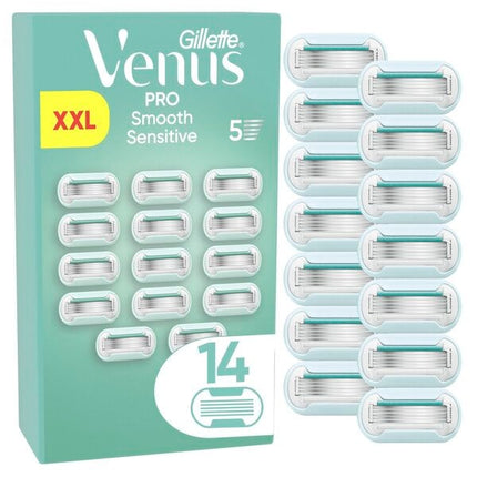 Gillette Venus Pro Smooth Sensitive Navulmesjes (14 Stuks) - van Gillette - Nu verkrijgbaar bij Mijn Voordeelshop!
