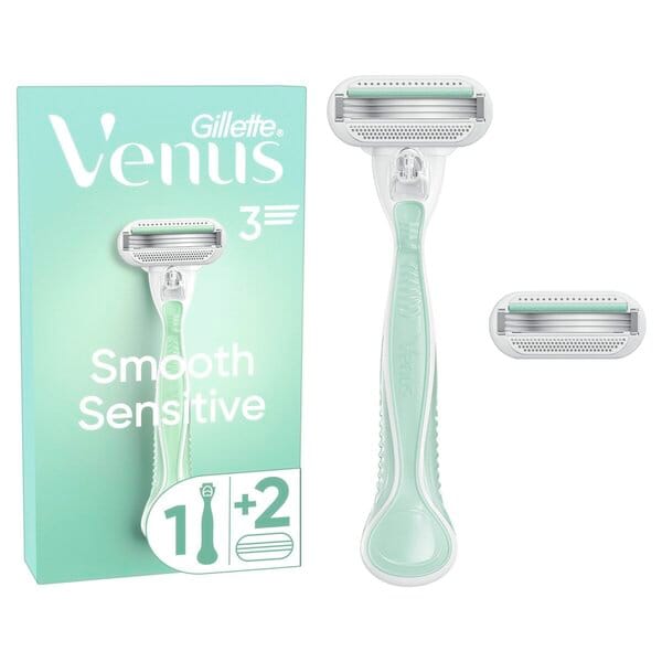 Gillette Venus Smooth Sensitive Scheersysteem Inclusief 2 scheermesjes - van Gillette - Nu verkrijgbaar bij Mijn Voordeelshop!